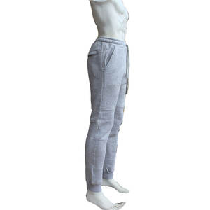 Costume de jogging à capuche gris chiné sur mesure pour hommes, survêtement de sport à manches longues 100% coton pour l'hiver - Product Image 4
