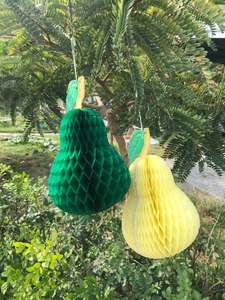 Fruit <b>Honeycomb</b> Pear Paper Wall <b>Decorations</b> for Partys-for Thanksgiving Easter Halloween-CE-9967 - Product Image 4