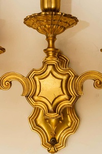 Caldwell Gilt Metal Three <b>Light</b> <b>Sconces</b> - Product Image 2