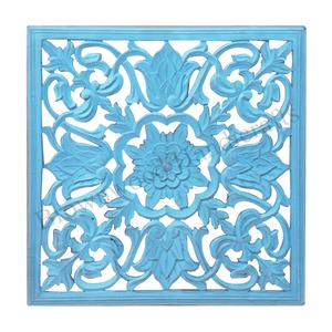 Panneau mural sculpté floral en MDF carré de luxe pour décor de chambre à coucher et de bureau Mandala décoratif en bois oeuvre en gros - Product Image 4