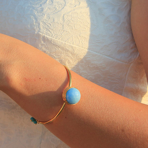 Sliced Gemstone Bracelet oxidized antique <b>silver</b> filled brass one size adjustable any finger boho ring jewelry unisize <b>man</b> woman - Product Image 1