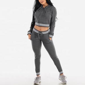 PIHA SPORTS Survêtement deux pièces sur mesure pour femme, décontracté, avec sweat-shirt zippé à manches longues et pantalon ajusté, idéal pour le yoga, l'entraînement et le jogging - Product Image 6