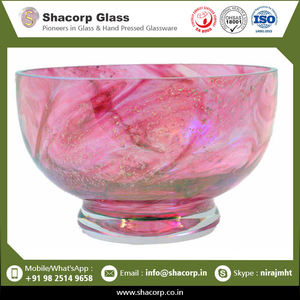 Precio al por mayor, vela colorida decorativa para el hogar, cuenco de cristal con mango cortado, cuenco de cristal - Product Image 3