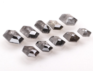 Diamants sel et poivre de forme hexagonale de 0,50 carat à 1,00 carat, diamants 100% naturels, fabricant de diamants sel et poivre - Product Image 4