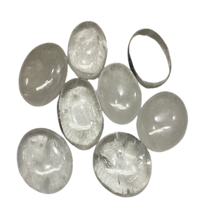 Piedra de Palma de cuarzo transparente de cristal Natural más vendida hermosa piedra preciosa tallada estilo Amor de alta calidad - Product Image 1