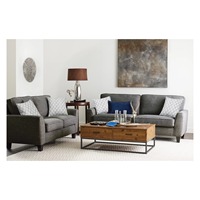 Canapé sectionnel deux places en tissu, moderne et rembourré, personnalisable, idéal pour petit espace, appartement, bureau, réception - Marque HOMA