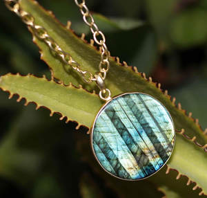 Faceted Labradorite Beads Crystal Point Pendant Labradorite 8mm Rose Mes Chains Pendants pink Flash Labradorite Opal <b>Cross</b> - Product Image 2