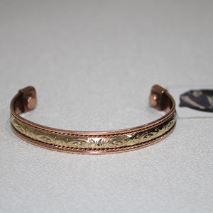 กำไลข้อมือทองแดงสลักสำหรับผู้หญิงแฟชั่นทันสมัยเครื่องประดับทอเทียมสำหรับเป็นของขวัญในงานปาร์ตี้ - Product Image 2