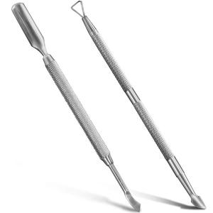 Empujador de cutículas ecológico y removedor de esmalte de gel, raspador pelador triangular de color camaleón, acero inoxidable - Product Image 2