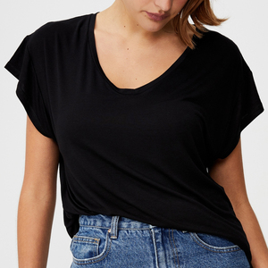 Camiseta OEM elegante con cuello redondo para amantes de los jeans, estilo nuevo y popular, 100% algodón, camiseta para mujer - Product Image 5