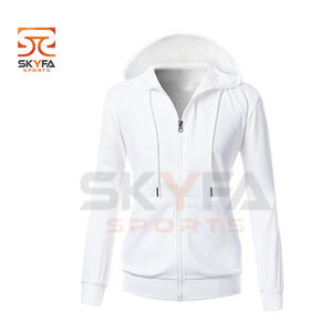 Custom Oversized Zipper Women's Hoodie Fitted Pocket Hoodies Sweatshirts With Custom Logo Plain Hoodie - Product Image 1