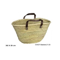 EXXOT DESIGN Özel Logo MA Fas Çift Saplı Doum Sepetleri Doğal Desen Orta Boy 30-50cm Promosyon Çantaları %100 Kontrol