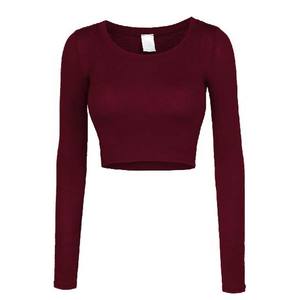 เสื้อครอปแขนยาวผ้าฝ้าย100% ปักโลโก้ได้ตามต้องการสีดำลำลองไซส์ใหญ่พิเศษ2020 - Product Image 6