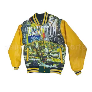 Varsity Jacket Men Chenille Letterman Varsity Jacket Hot Sell 2024 Embroidery Leather Sleeves High Quality Custom Baseball