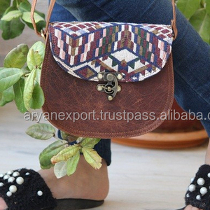 Handmade Jacquard Leather Crossbody <b>Bags</b> Leather Casual <b>Bags</b> Boho Hippie <b>Bags</b> - Product Image 2