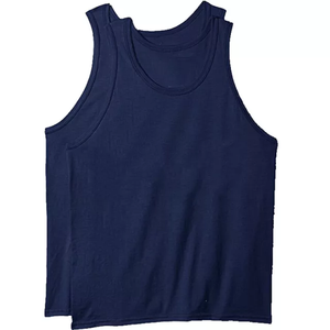 Logo personnalisé et conception de haute qualité coton polyester respirant sans manches O-cou hommes débardeur - Product Image 3