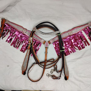 Y & Z Ensemble de rênes de collier de poitrine en cuir de qualité supérieure de haute qualité Selles de style occidental Cheval Équestre Prix de gros - Product Image 1