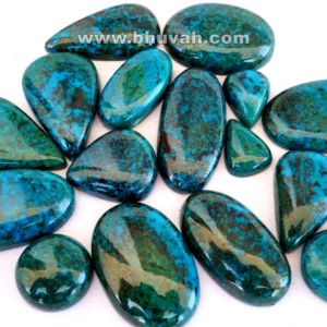 Piedras Naturales surtidas de alta calidad, Chrysocolla, Perú, piedras preciosas, cabujones, piezas bonitas - Product Image 4