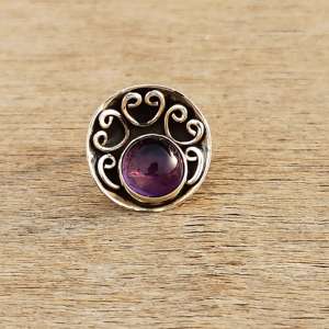 Wholesale Exquisite 925 Sterling <b>Silver</b> Gemstone Amethyst <b>Ring</b> New Collection Indian Style Handmade Jewelry Engagement <b>Set</b> - Product Image 1