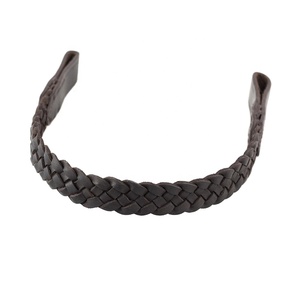 High Quality 100% Genuine Leather Equestrian Horse <b>Braided</b> Design Brow Band Indian Wholesale Manufacturer All Sizes Available - Product Image 1