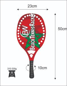 Raquetas de Tenis Playa Personalizadas, Raqueta de Pádel de Fibra de Carbono y Vidrio, Cara de 20 mm, Peso 310-330 g, Logotipos y Color Personalizados - Product Image 4