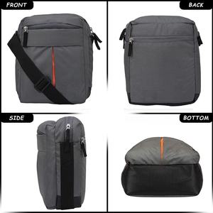 Sac messager unisexe léger et imperméable en polyester Logo personnalisable Sac à dos simple fermeture à glissière en lin antivol - Product Image 2