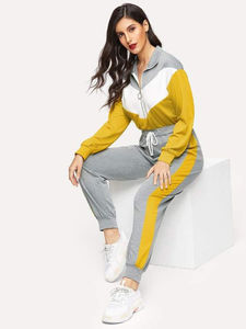 <b>cheap</b> High Quality Fashion Zipper Tops and Skinny <b>Joggers</b> Sports Women Training Tracksuit fashionable - Product Image 4