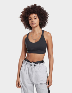 ชุดบราออกกำลังกายสีดำสำหรับผู้หญิง ดีไซน์พิเศษ รองรับแรงกระแทกสูง เหมาะสำหรับโยคะและฟิตเนส - Product Image 1