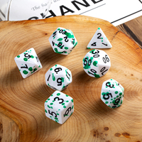 Vampir D & D zar seti düzensiz sprey yeşil nokta kan çokyüzlü RPG masa oyunu zar zindanlar ve ejderhalar zar 7 Set