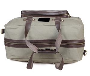 Fashionable Water-Resistant Travel <b>Bag</b> <b>Waxed</b> <b>Canvas</b> Genuine Leather with Zipper Closure Stylish Candy Pattern Functional Stylish - Product Image 6