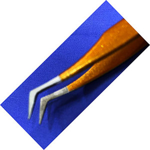 ASAP - Pinzas Mini Inclinadas Ecológicas de Acero Inoxidable Dorado de 10 mm con Punta Serrada para Cejas y Rostro, para Belleza de Pestañas - Product Image 3