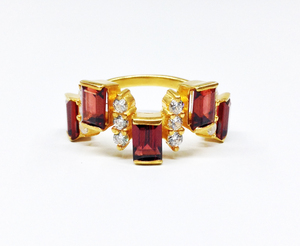 ผู้ค้าส่งที่กำหนดเองทำด้วยมือ Unisex หลายสีแหวนพลอยเงินสเตอร์ลิง925ชุบทองคดเคี้ยวไปมาผู้ผลิตเพชร - Product Image 6