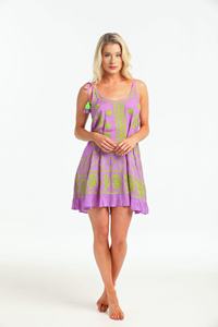 Túnica bordada de punto de cadena corta de mujer Bohemia tradicional Hippie Boho Oriente Medio dobladillo con volantes vestido de cintura Natural para - Product Image 5