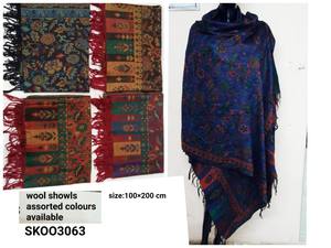 Châle et écharpe en laine d'hiver pour femmes - Style simple, long, coloré, double usage - Product Image 2