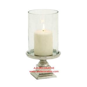 Luxury Design Best Quality Glass Handmade <b>Candle</b> <b>Holder</b> With Metal Antique Copper Finished Stand Base <b>Holder</b> - Product Image 5