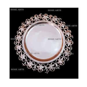 Assiette de présentation ronde au design attrayant, de qualité supérieure, couleur argent, pour la maison et les restaurants - Product Image 5
