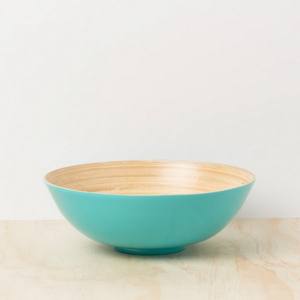 Ensaladera de bambú de menta personalizada al por mayor, cuenco desechable para servir con color sólido para una dieta saludable, diseño moderno para viajar - Product Image 3