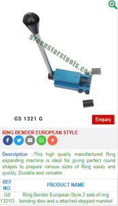 European Style GS 1321G Ring Bender Steel Jewelry Tools for <b>Jewellery</b> Tools - Product Image 2