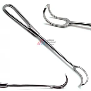 Retractor Fisiologis Hijau 8.75 "Instrumen Besi Tahan Karat Dokter Hewan Instrumen Retractor Tiroidectomy