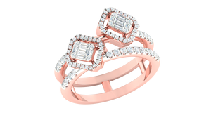 Bague solitaire certifié DEF en diamant, luminaire de conception à la mode, attrayant, nouveau design, lancanite sans couleurs, livraison à bas prix - Product Image 3