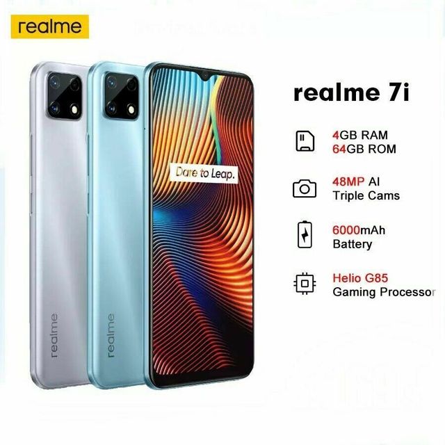 Realme 7i RMX2193 6.5" 64GB 4GB 48MP Octa-core Helio G85 Android Phone