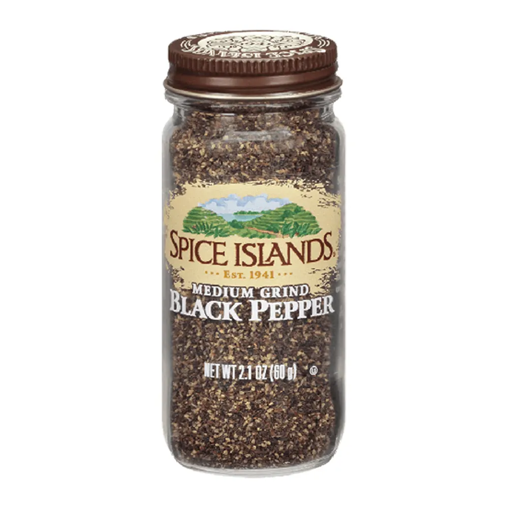 Spice Islands Pepper, Xay Vừa Đen, 2.1-Oz 60 (G)