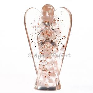 Cristal curativo piedra preciosa tallada a mano fengshui piedras en forma de Ángel Piedra preciosa Selenita Orgone Angels - Product Image 5