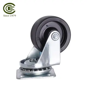 40mm PP Caster Mounting Plate Swivel Steel Ball Rotary Castor Wheel