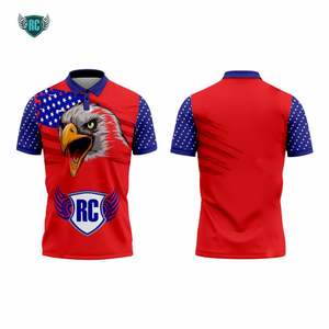 Dernier design personnalisé Maillot de baseball bleu Polo sublimé à séchage rapide Impression personnalisée Nouveau modèle Vêtements de sport respirants - Product Image 4