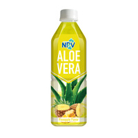Vente en gros de purée de jus de fraise à l'aloe vera, saveur fraise, 500 ml, bouteille en PET, boisson santé NFC