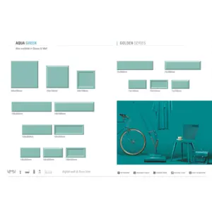 망고 블루 그린 시리즈 소형 75x150 7.5x15cm 3 ''x 6'' 75x300 200x200mm 150x150mm 지하철 세라믹 벽 색상 유약 타일