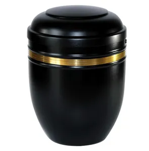 โกศใส่เถ้ากระดูกทองเหลืองรูปทรงกลมสีทอง - Product Image 4
