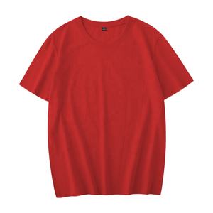 Vente en gros du fabricant T-shirts unisexes à manches courtes et col rond pour hommes de haute qualité 100% coton couleur unie Street Style - Product Image 6