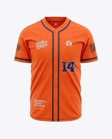 Maillots et hauts de sport respirants pour baseball et softball, 100 % polyester, antibactériens, protection UV, confortables pour l'entraînement